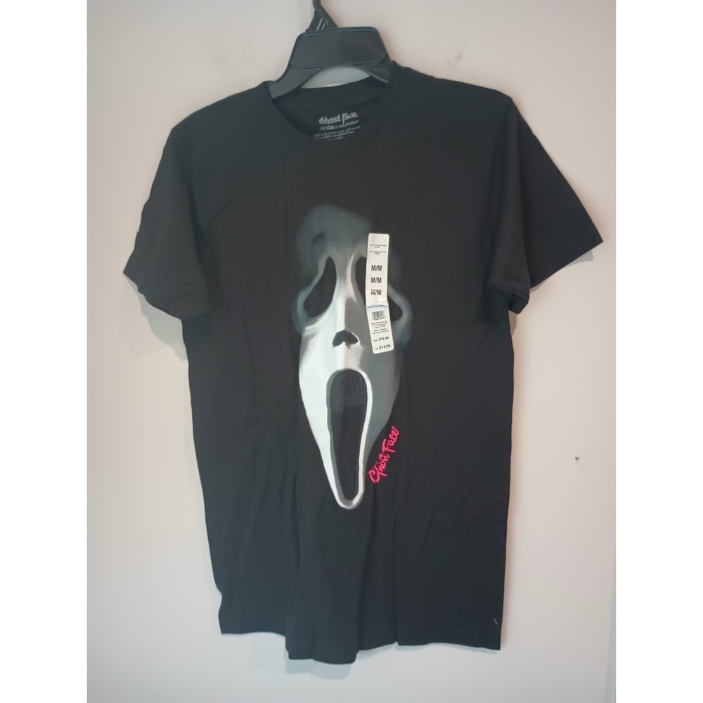 NWT Ghost Face Scream Mask T-Shirt Mens Medium Bioworld Black Graphic Horror...